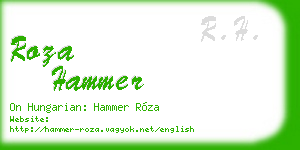 roza hammer business card