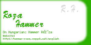 roza hammer business card